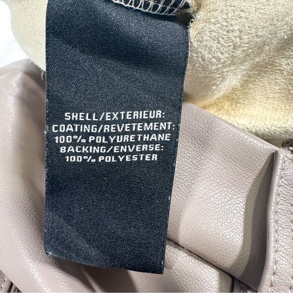 NWT 7 for All Mankind Size L Vegan Faux Leather Pants Wide Leg Ankle High Rise - Picture 10 of 14